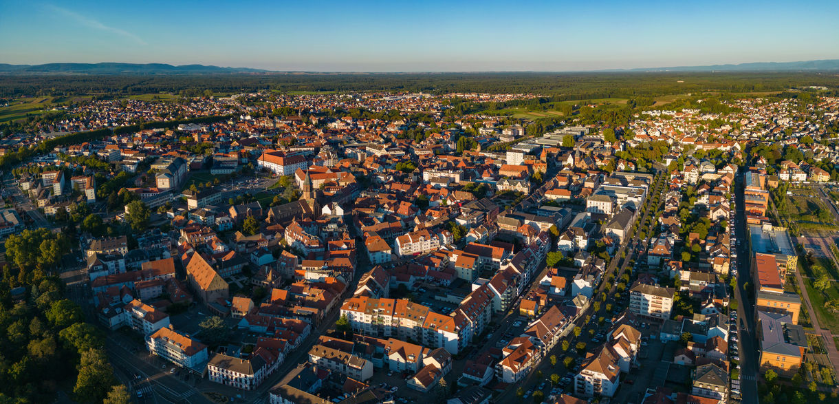 vision aerienne maison maisons haguenau france village